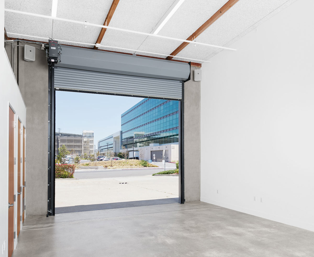 14 foot wide street level roll-up door